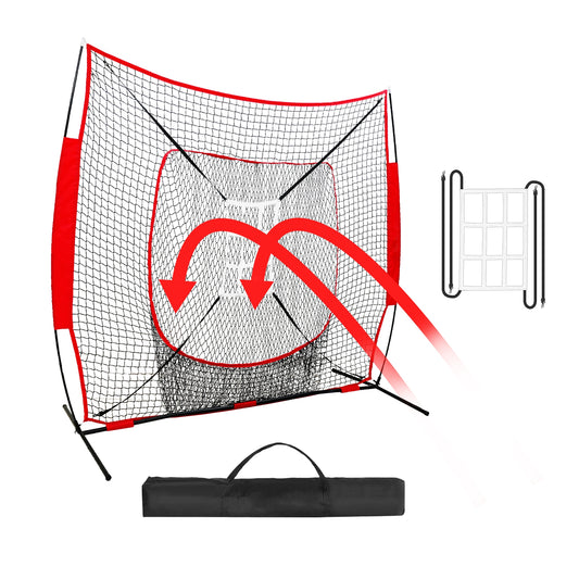 7x7 Portable High Quality Custom Softball Practice Net Baseball Hitting Net With Bow Frame