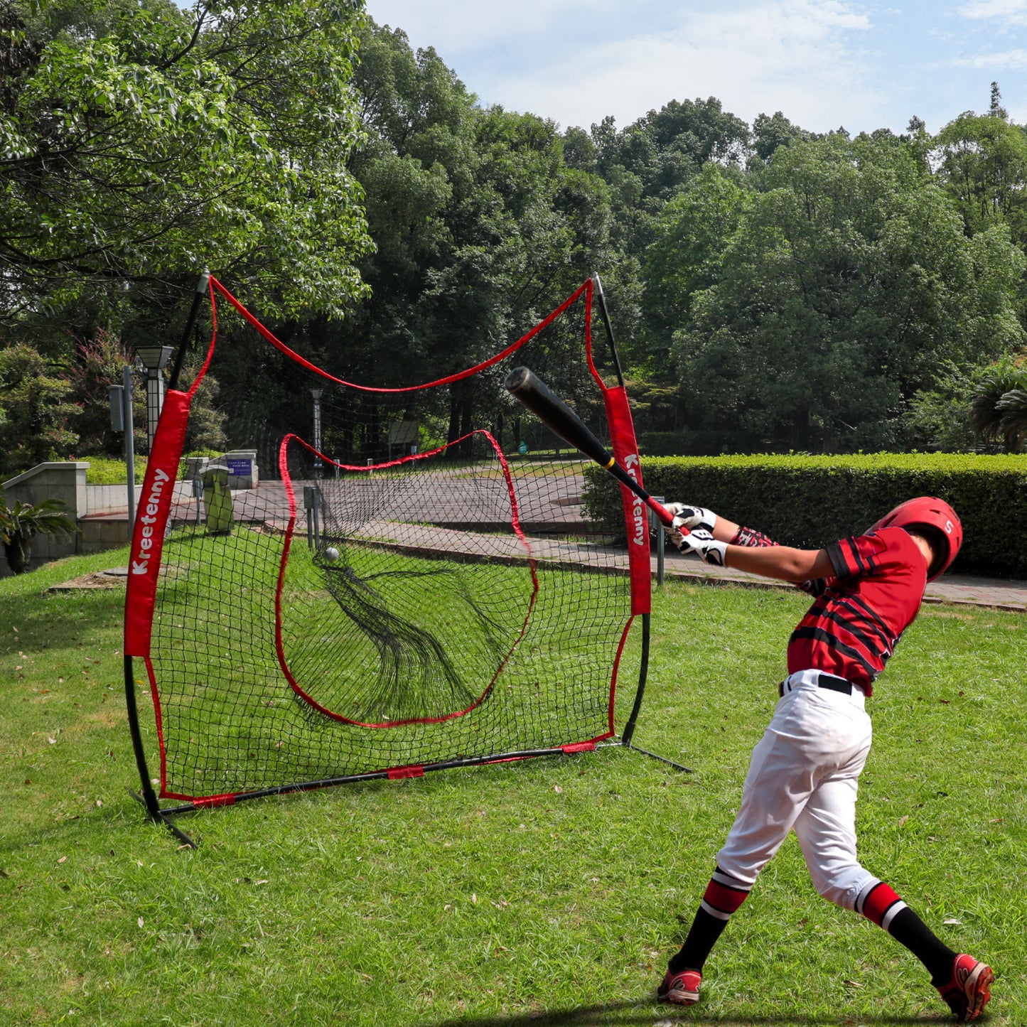 7x7 Portable High Quality Custom Softball Practice Net Baseball Hitting Net With Bow Frame