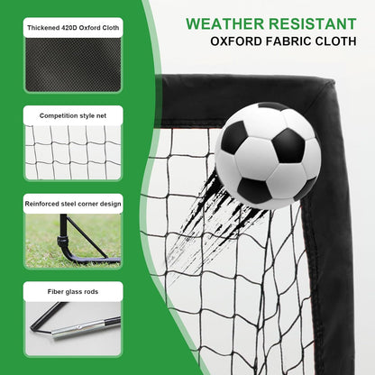 4'x3' Portable Soccer Goal for Kids,Soccer Goals Net for Backyard,Pop Up Soccer Goals with Carry Bag,Folding Soccer Goals for Youth Kids Outdoor/Indoor Games and Practices
