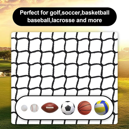 Golf Net,10x10ft Heavy Duty Polyester Golf Practice Net with 12 Elastic Ropes and 4 Carabiners,Golf Hitting Net for Baseball,Hockey, Football, Volleyball for Indoor Outdoor Garden
