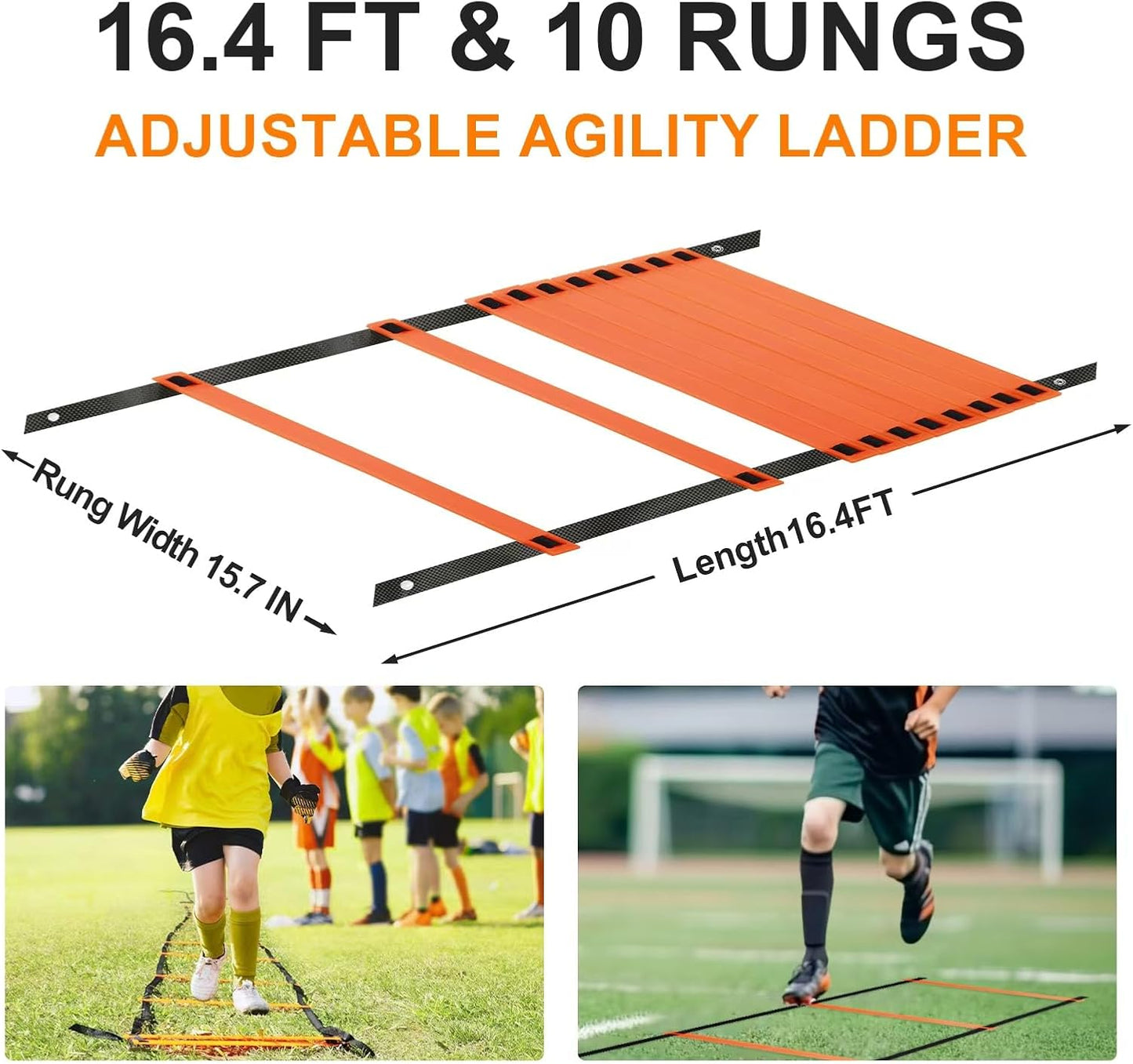 Kids Soccer Goals for Backyard Set,4'x3' Portable Soccer Goal Training Equipment with Ball,Agility Ladder,Cones and Target,Soccer Net for Youth Kids Outdoor/Indoor Games Practices